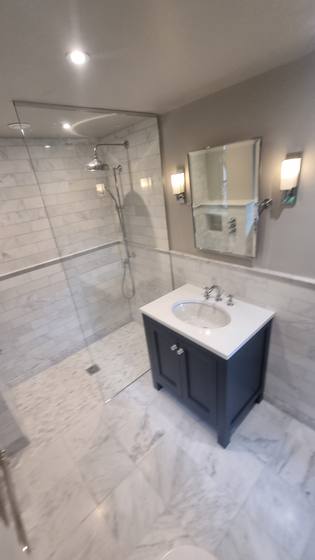 Shower and vanity unit