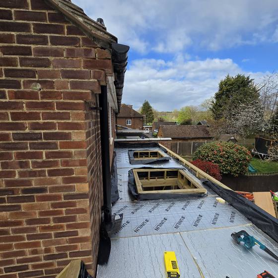 New Haw: Roof deck with roof-light openings
