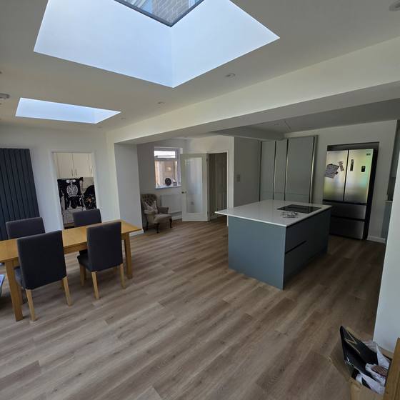 New Haw: Open-plan kitchen